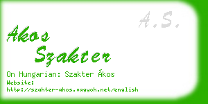 akos szakter business card